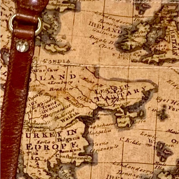 BRAND NEW Patricia Nash Cameley Tote European Map, Brown Leather, Tassle - Picture 9 of 9
